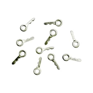 Art Clay Plat Schroefoogje Klein Premium Fijn zilver (K-0038A) Verpakt per 10 stuks