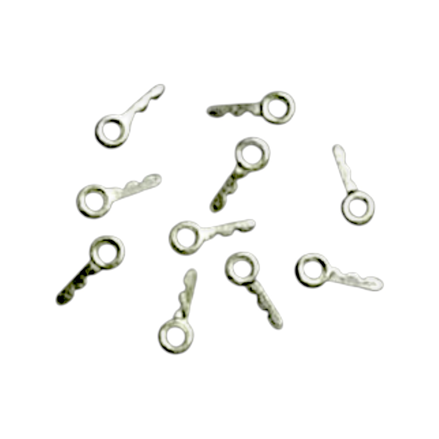 Art Clay Plat Schroefoogje Klein Premium Fijn zilver (K-0038A) Verpakt per 10 stuks