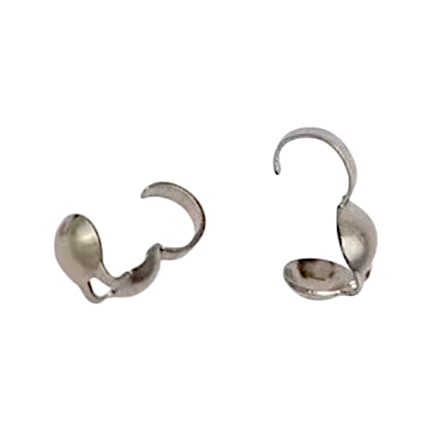 Zilveren kalotje, eind kraal, 3mm dubbel ringetje 925 Sterling zilver Per Paar.