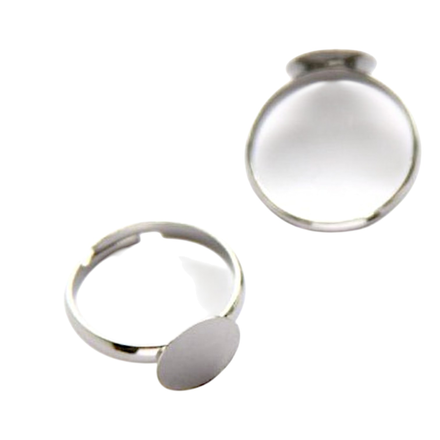 Ring met plakvlak, soldeervlak. Verstelbaar 925 Sterling zilver