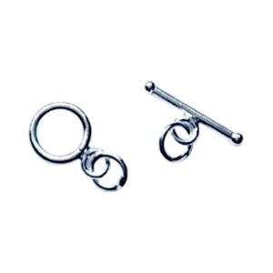 Toggle sluiting Glanzend 925 Sterling zilver Prijs per set