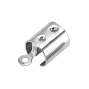 Veterklem, koordeinde,  binnenmaat 3mm 925 Sterling zilver Per Paar