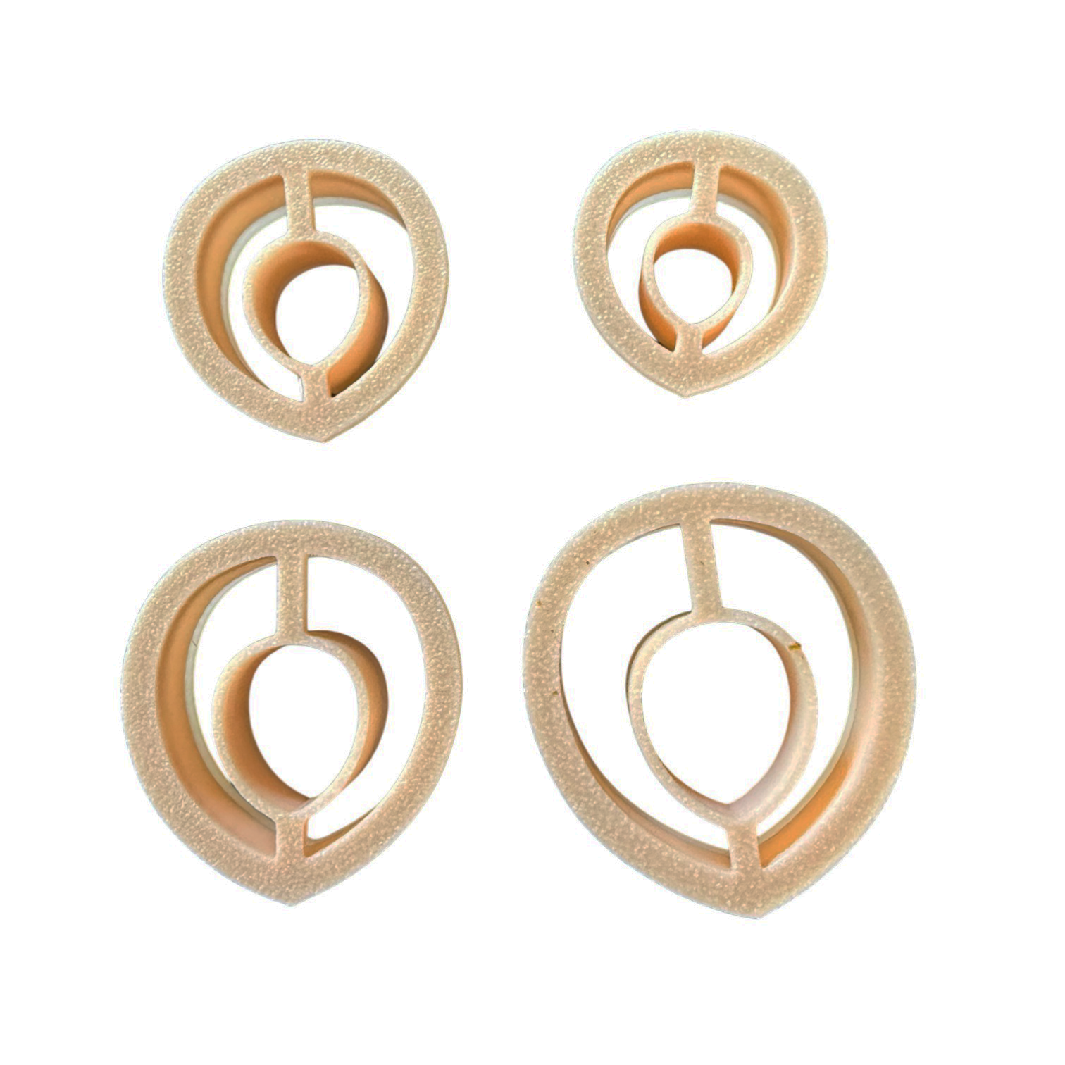 Moules à coller pour l'argile Lot de 4 Moules épais à double goutte