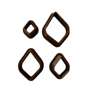 Uitsteekvormen voor klei/ kleisieraden Set van 4 Sierlijke diamantvorm