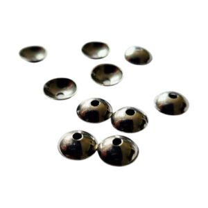 Kralenkapje RVS. Hypoallergeen. Diverse afmetingen.  Prijs / verpakt per 10 stuks