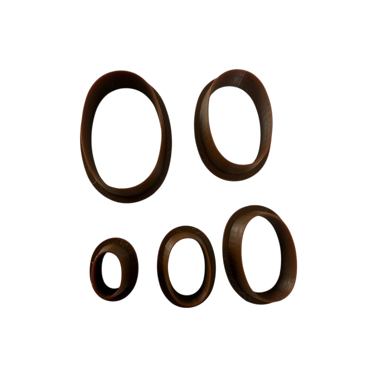 Cutting out shapes for clay/ clay jewelry Set of 5 Ovals, oval shape