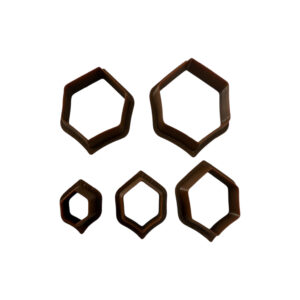 Uitsteekvormen voor klei/ kleisieraden Set van 5 Gestileerde vijfhoek