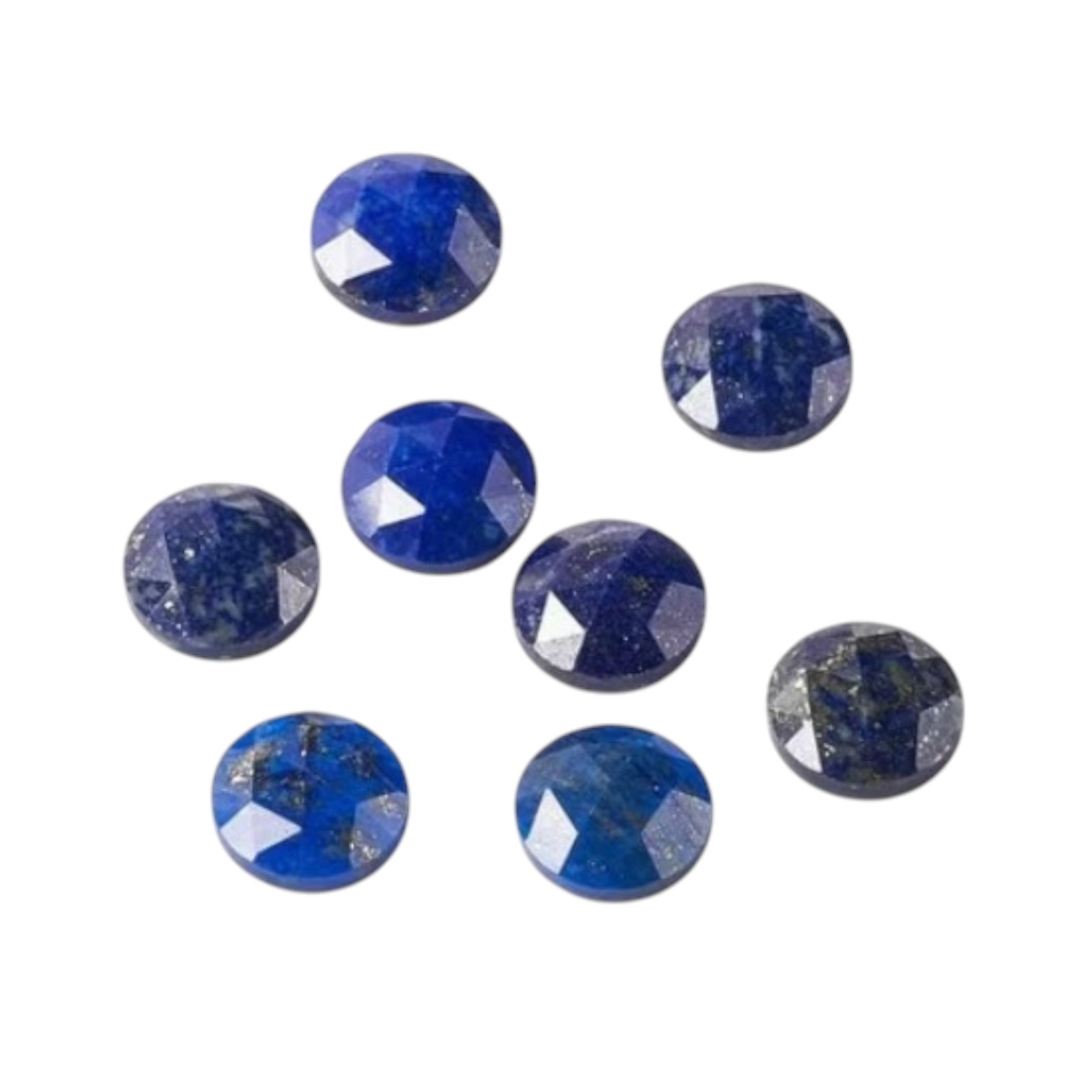 Natuursteen Cabochon Rond Lapis Lazuli Facet geslepen 12mm - Afbeelding 2