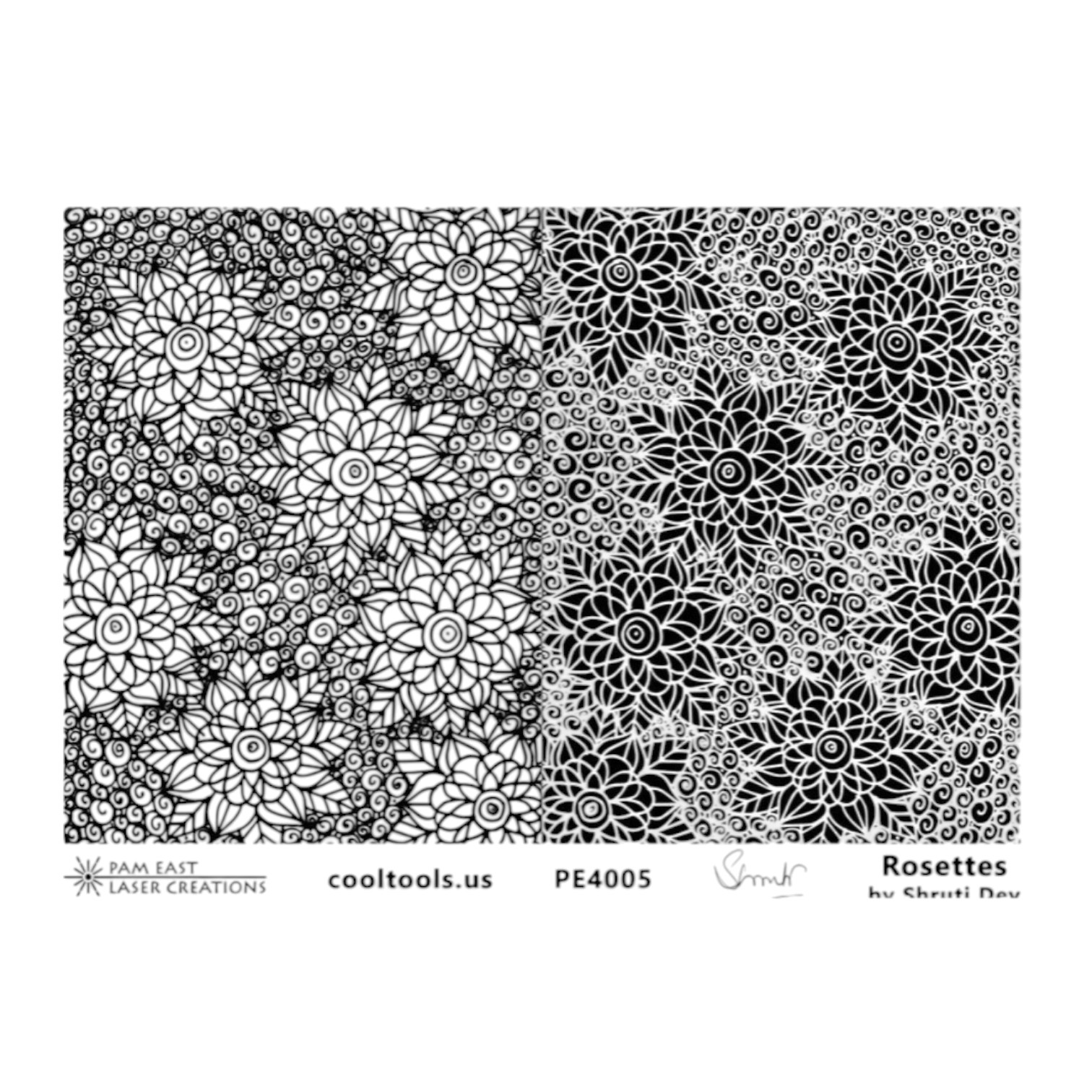 Textuurmat Rubber Rosettes Pam East PE4005 - Afbeelding 3