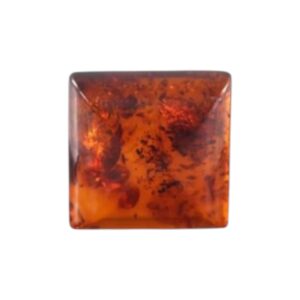 Barnsteen (Amber) Cabochon vierkant natuursteen Facet geslepen 10*10 mm