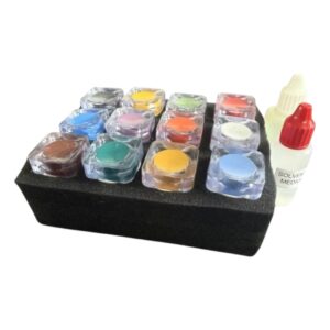 Starterset verf voor emailleren, glas en keramiek.