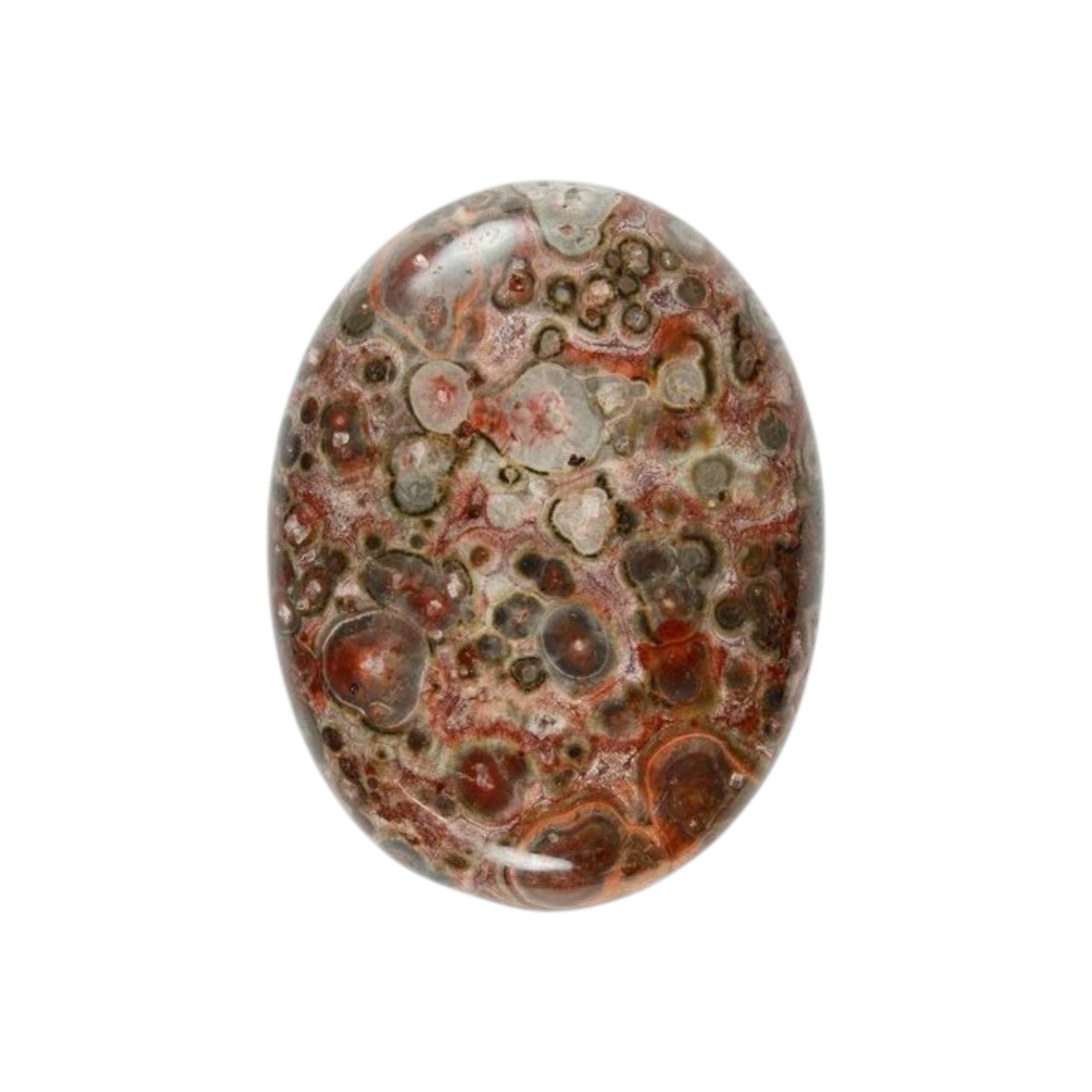 Leopard skin, luipaard vel Jasper Natuursteen cabochon Ovaal Diverse afmetingen.