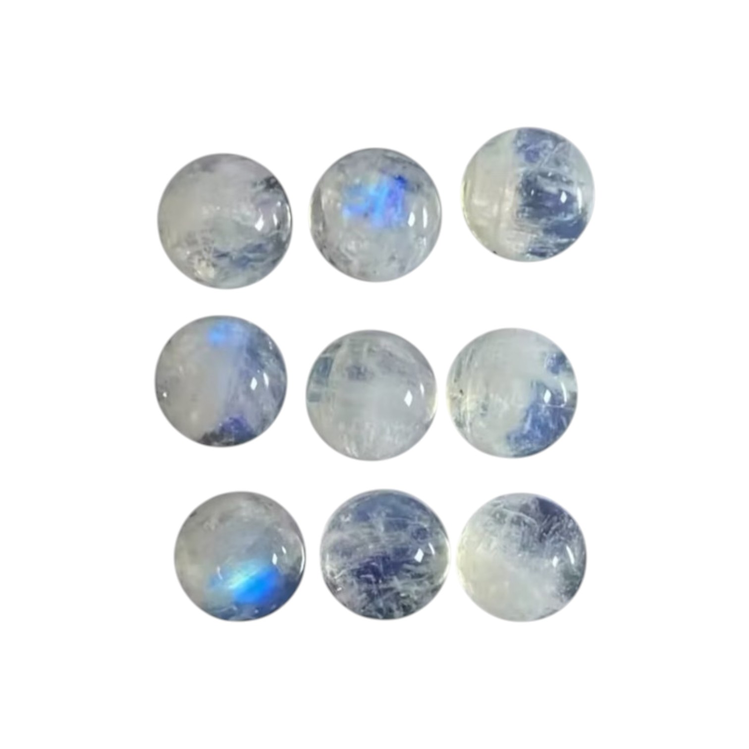 Maansteen Natuursteen Cabochon Rond 6mm - Afbeelding 2