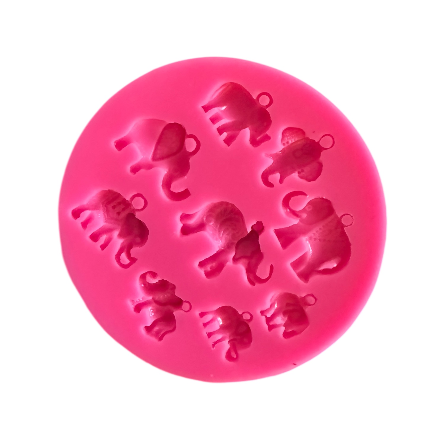 Siliconen mal Olifantjes met hangeroog - Afbeelding 3