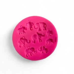 Siliconen mal Olifantjes met hangeroog