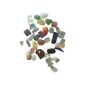 Onregelmatige natuurlijke steentjes. Mix 2 Assorti. ca 40 gram