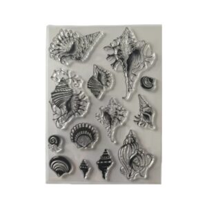 Stempelmat siliconen Schelpen Afmeting hele mat 21*14 cm