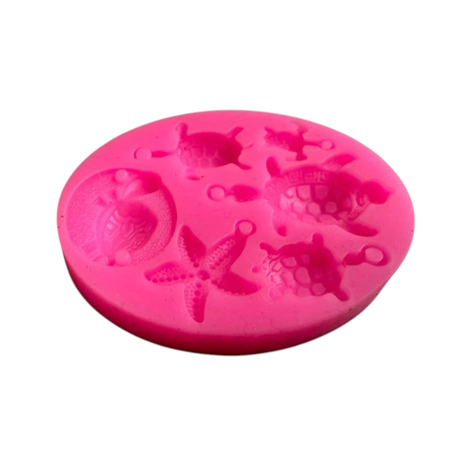 Siliconen mal verschillende schildpadjes, en zeester met hangeroog - Afbeelding 2