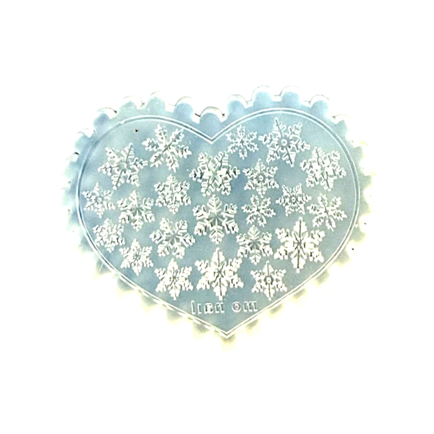 Siliconen mini mal met sneeuwster, ijskristal