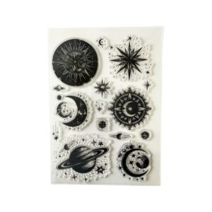 Stempelmat siliconen Space Afmeting hele mat 21*14 cm