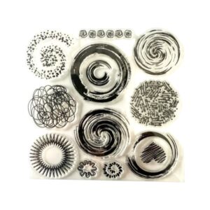 Stempelmat siliconen Circels Afmeting hele mat 15*15 cm