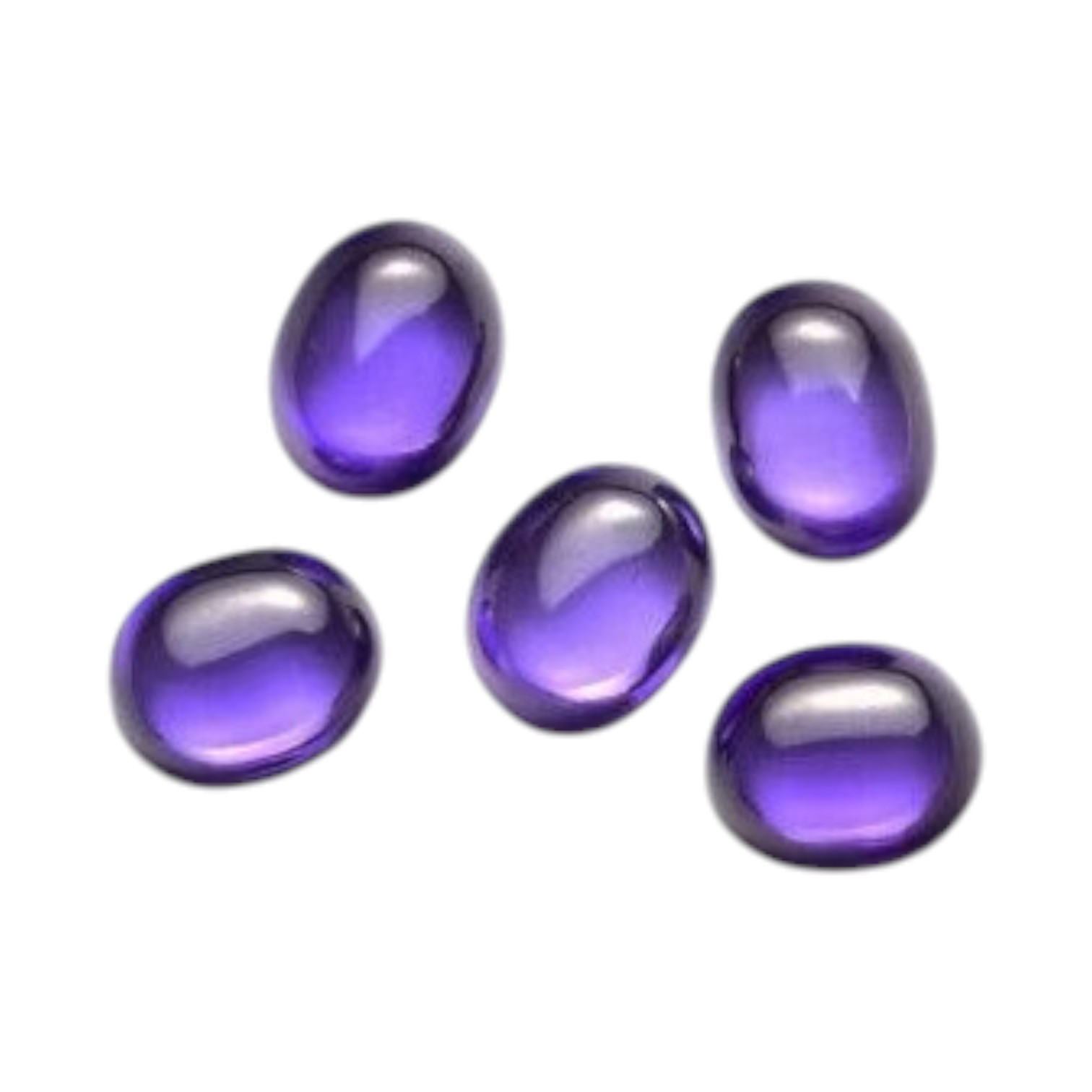 Cabochon CZ flat back 5xA Zirconia. 8*10 mm violet - Afbeelding 2