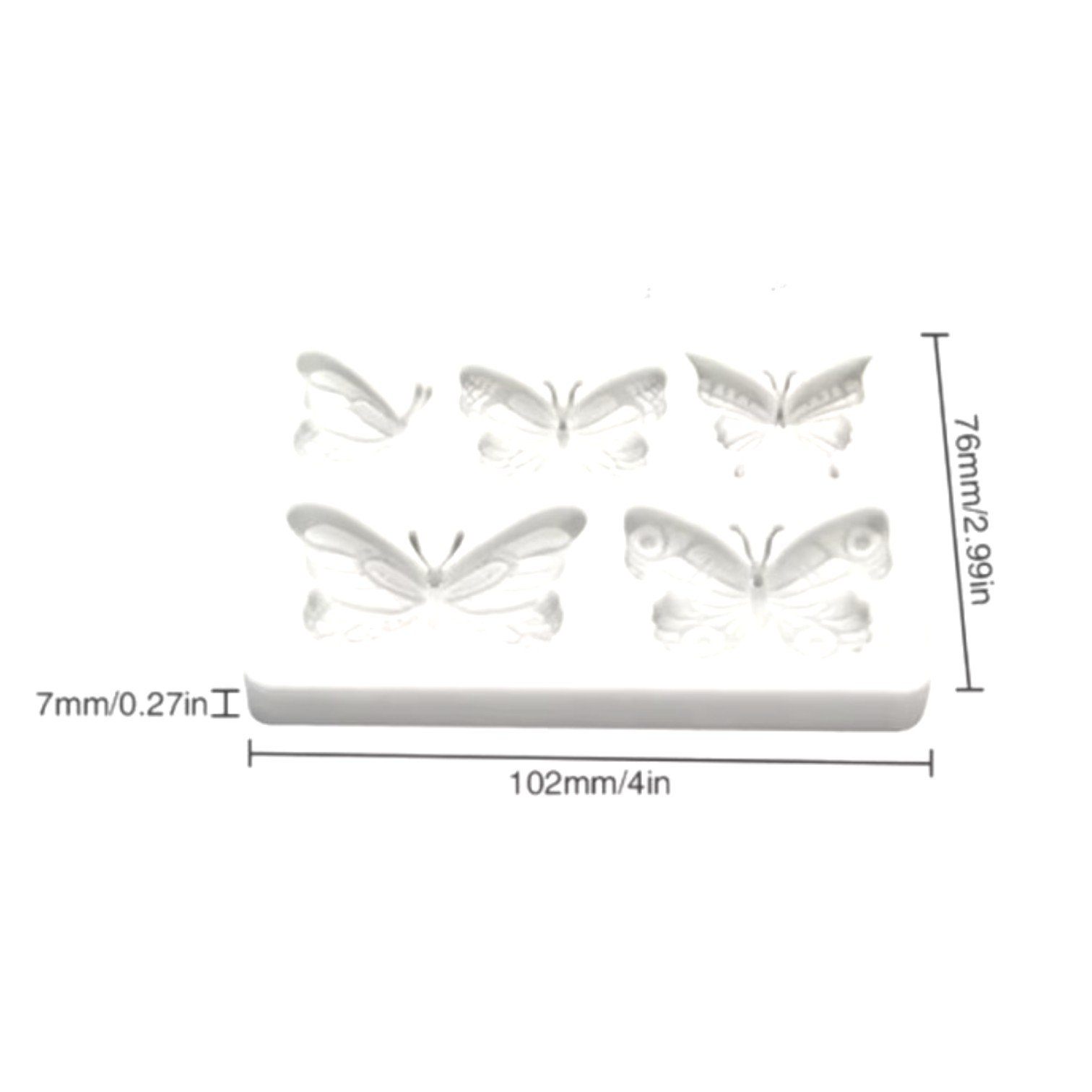 Siliconen mal verschillende vlinders - Afbeelding 3