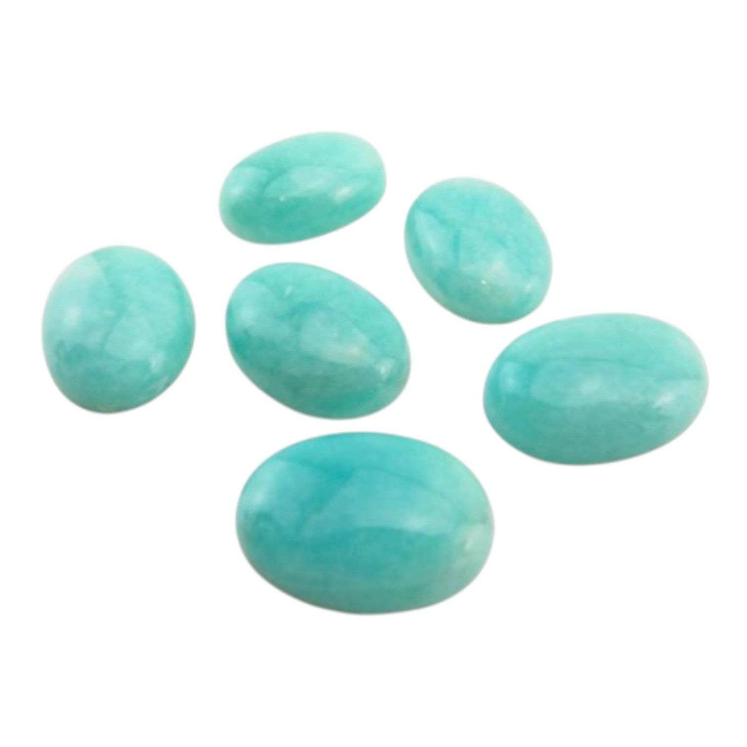 Natuursteen Cabochon Ovaal Amazoniet Diverse afmetingen. - Afbeelding 2