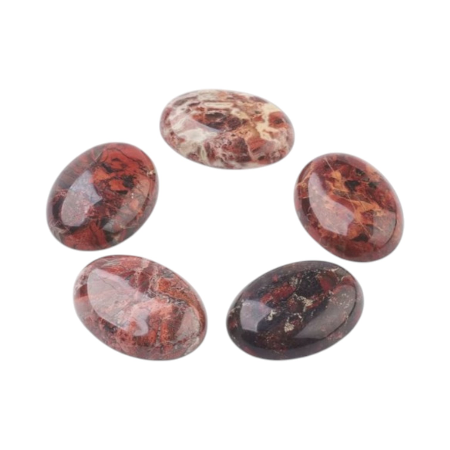 Brecciated Jasper Cabochon Natuursteen Ovaal Diverse maten - Afbeelding 2