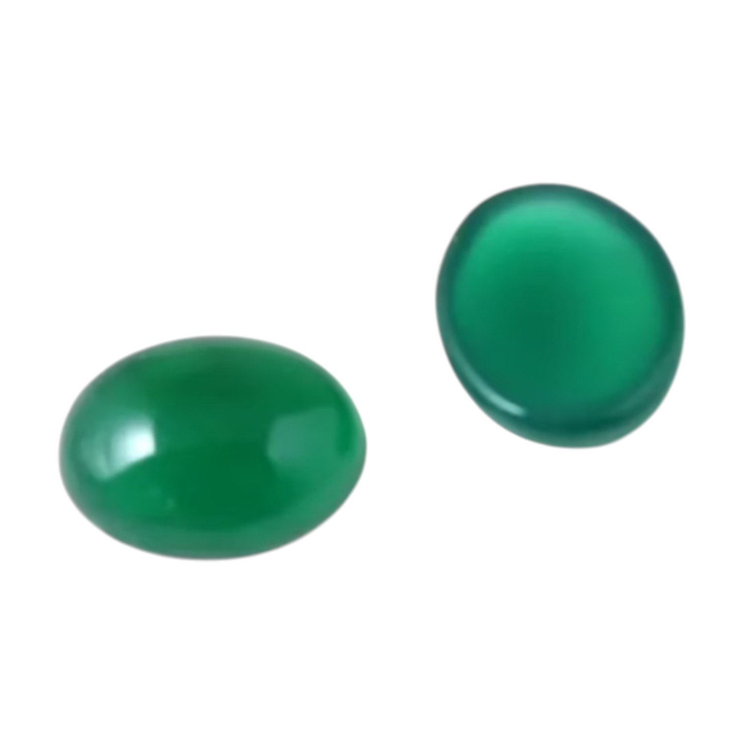 Groene Agaat Cabochon natuursteen. Ovaal Diverse afmetingen - Afbeelding 2