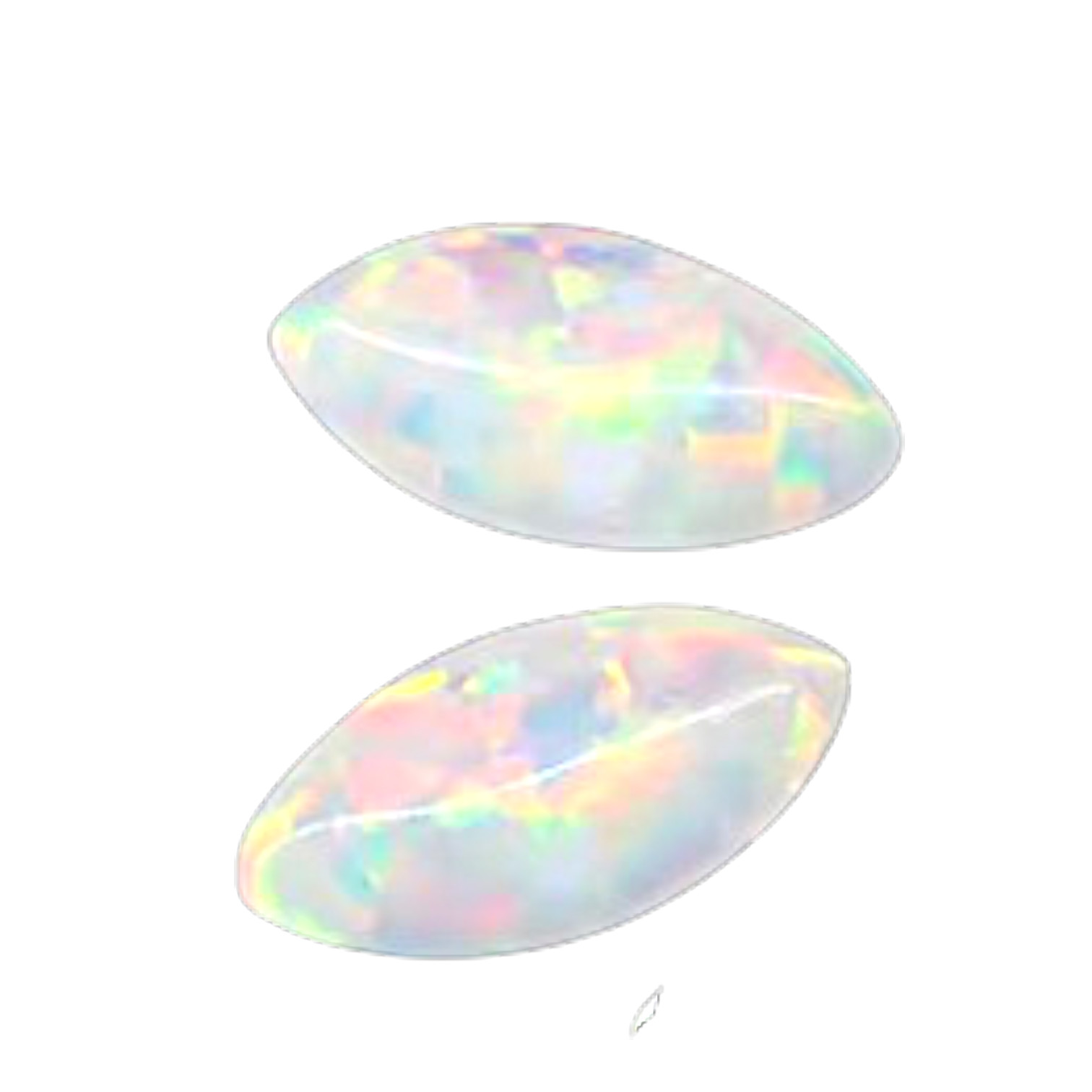 Synthetischer Opal-Cabochon. hellblau 6*4 – Bild 2