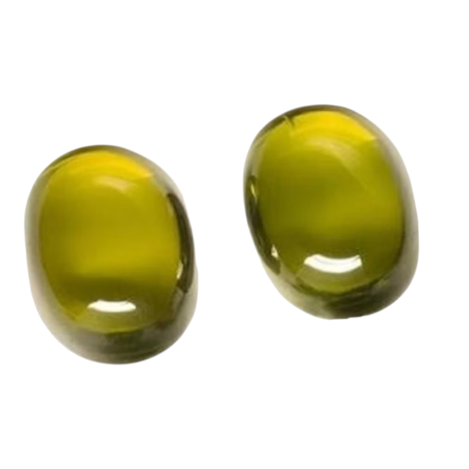 Cabochon Peridot 5xA Synthetische cabochon. 5*7mm - Afbeelding 2