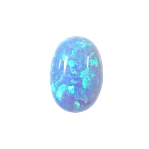 Synhetische opaal cabochon. licht blauw 6*4