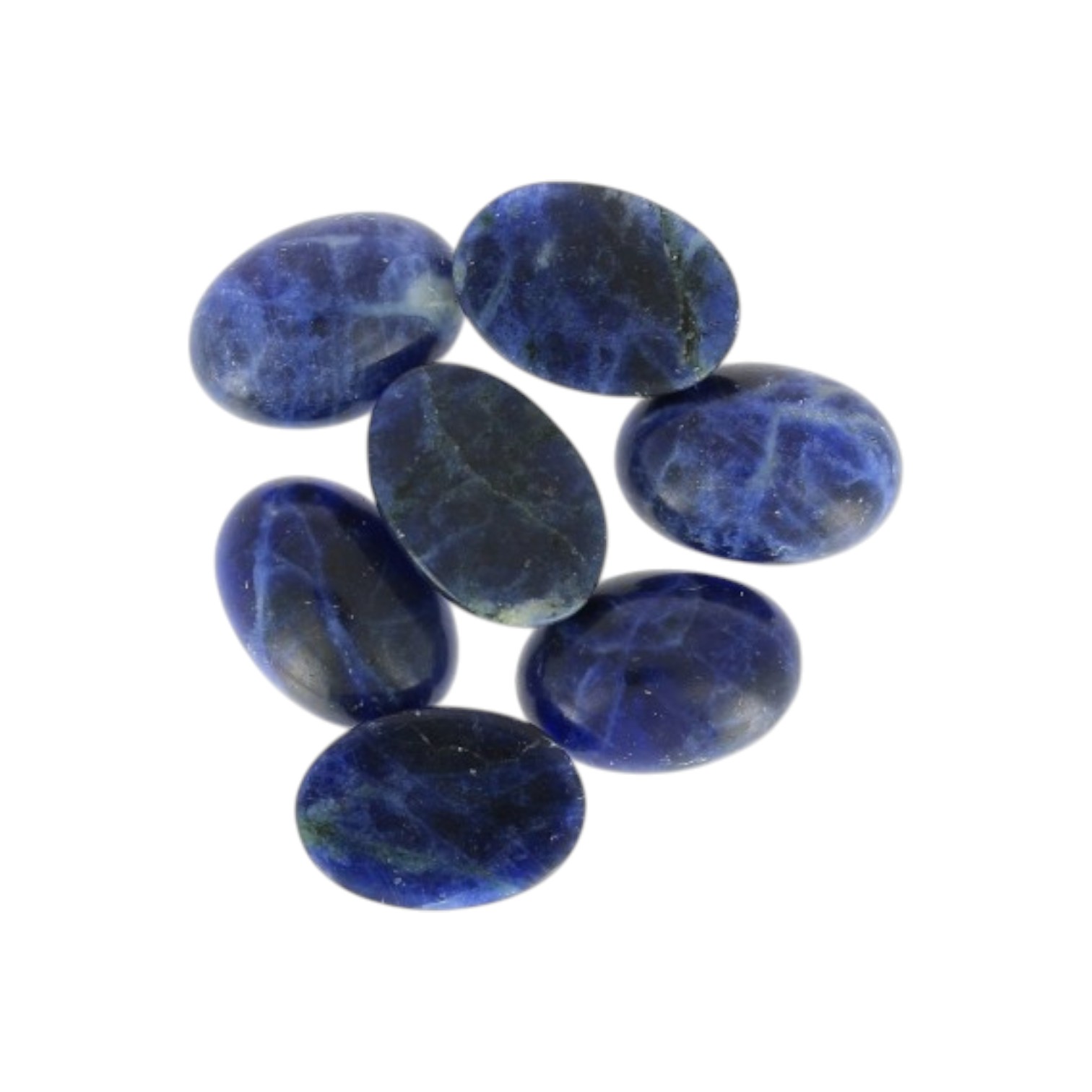 Blauw Sodaliet Cabochon natuursteen. Ovaal Diverse afmetingen - Afbeelding 2