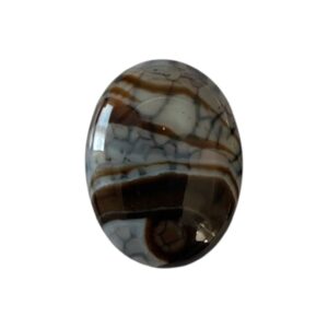 Grey stripe Agate Cabochon Natuursteen Ovaal 30*40 mm