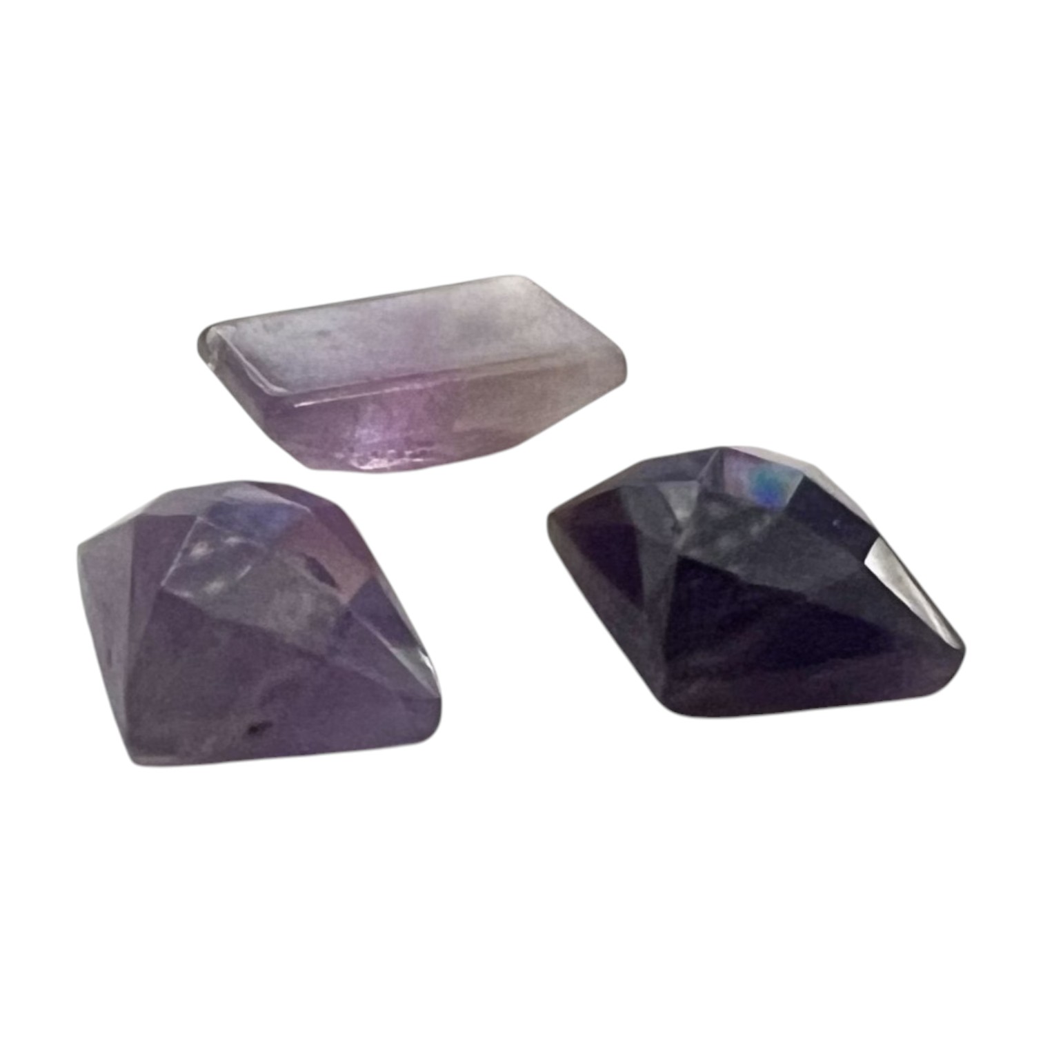 Amethist Rechthoek Natuursteen cabochon Facet geslepen 10*14 mm - Afbeelding 2