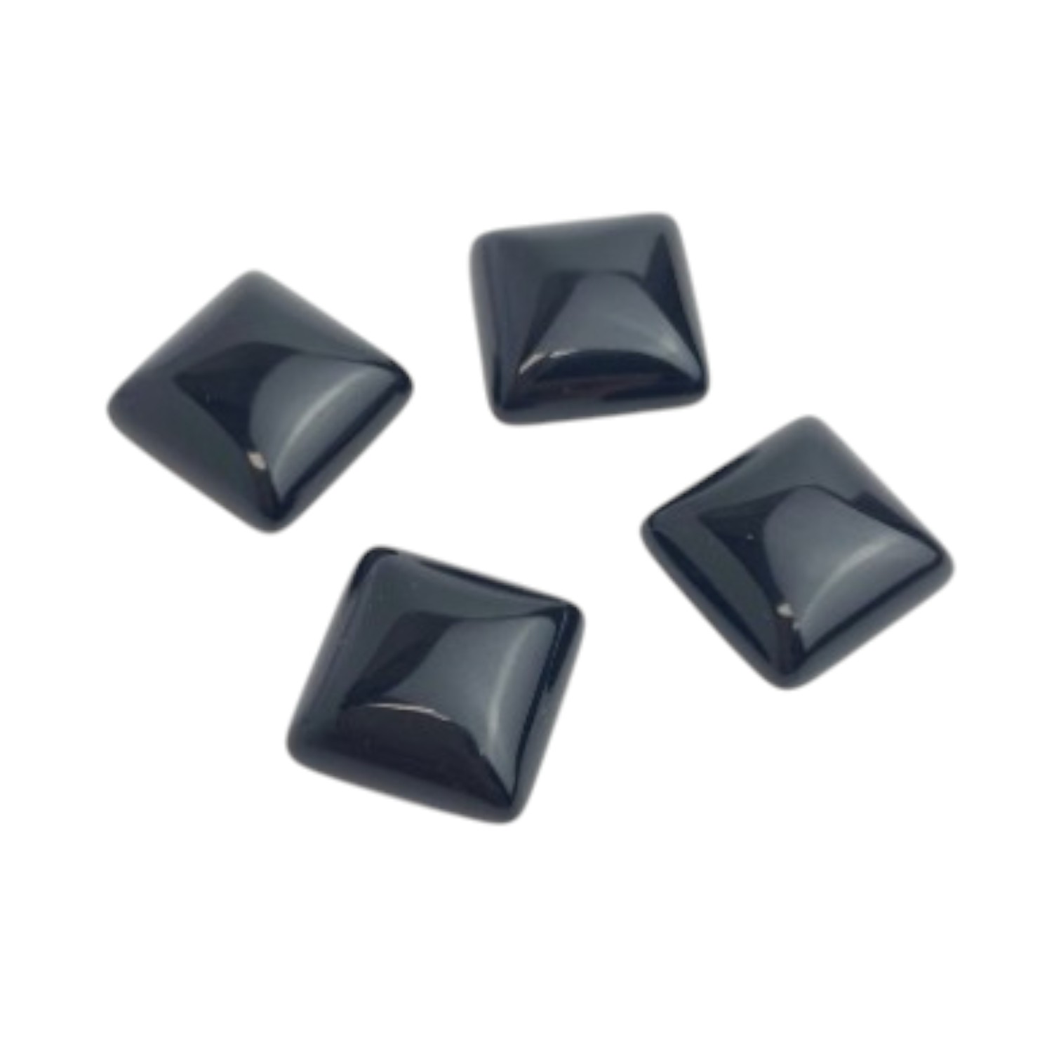 Zwarte Onyx Cabochon natuursteen vierkant 10*10 - Afbeelding 2