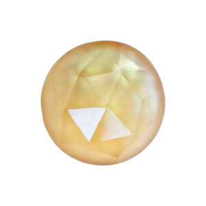 Natuursteen cabochon. Citrien. Facet Rose cut Rond 4mm