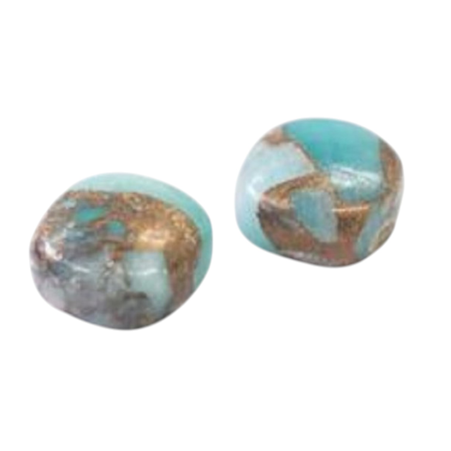 Copper Amazonite Cabochon natuursteen vierkant 10*10 - Afbeelding 2