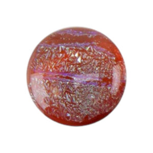 Dichroic Glas cabochon. Coral ca 8mm