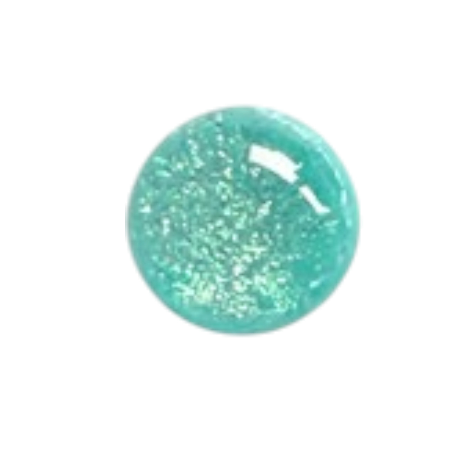 Dichroic Glas cabochon. Aqua ca 11-15 mm