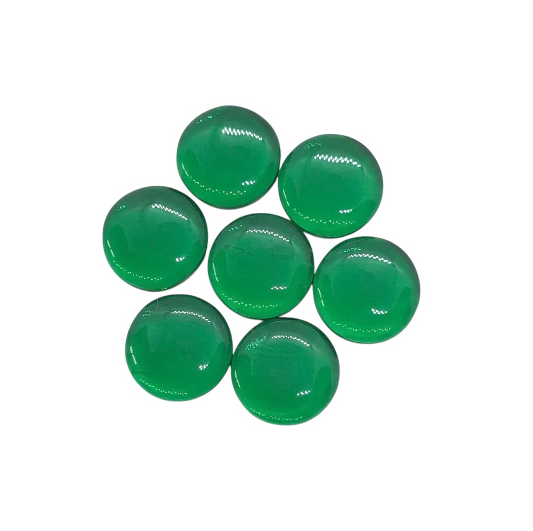 Cabochon d'agate verte en pierre naturelle. Rond. Différentes tailles – Image 2