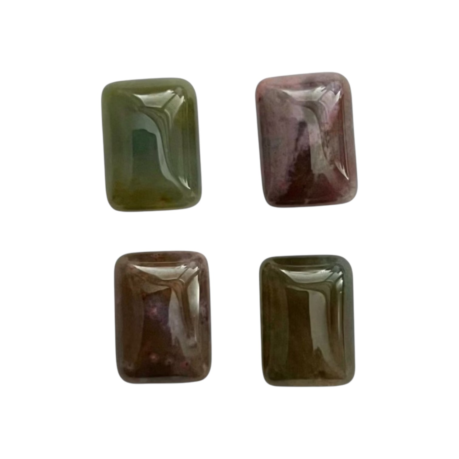 Agate indienne Rectangle Pierre naturelle cabochon 10*14 mm – Image 2