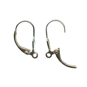 Oorhaakjes met leverback sluiting en hangeroogje. 925 Zilver 1 Paar Budget uitvoering