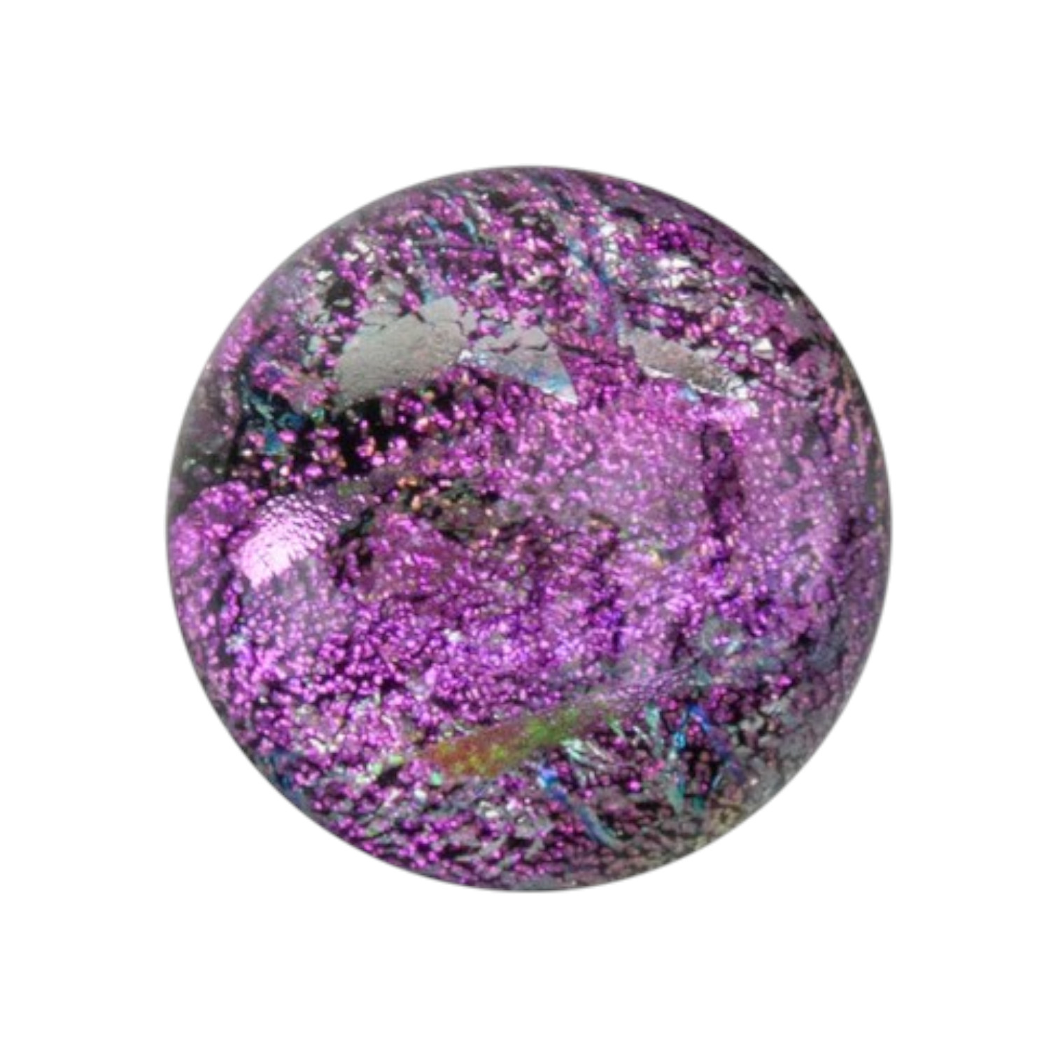 Dichroic Glas cabochon. Pink 8-10 mm