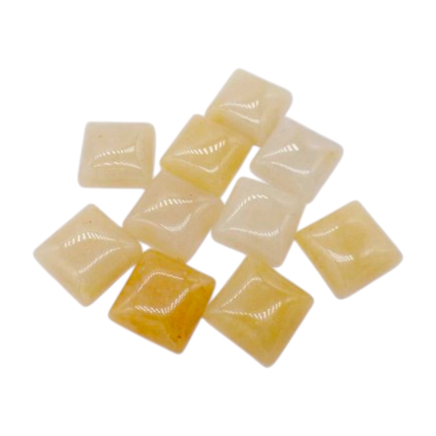 Aventurine jaune Cabochon pierre naturelle carré 10*10 – Image 2