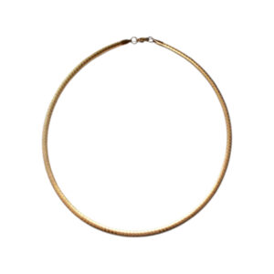 omega collier 4mm, 3mm, ip-gold, verguld