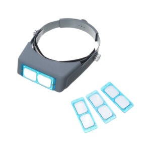 Comfortabele hoofdloep met 4 verwisselbare inzetlenzen voor nauwkeurig detailwerk. Ideaal voor zilverklei, sieraden maken, hobby, reparaties en precisiewerk.