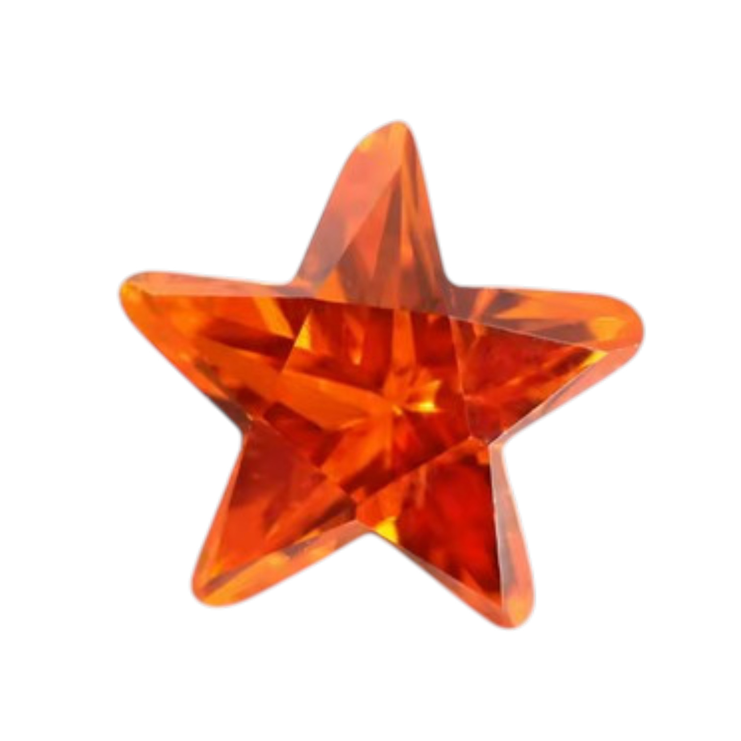 Zirconia AAAAA Ster HITTEBESTENDIG Oranje 5x5 mm STAFFELKORTING