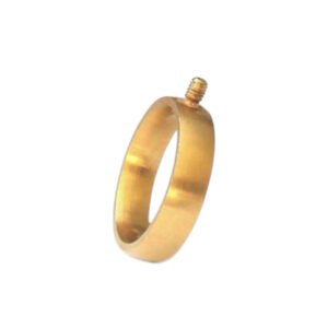 Wisselring met M2.5 schroefdraad Breedte ring 5mm, lengte schroefdraad 3.5mm Ip gold mat/brushed gepolijst